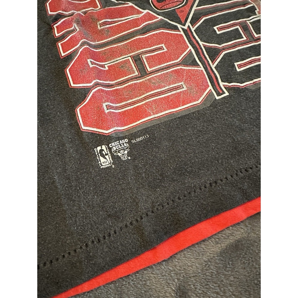 Vintage 90s NBA Chicago Bulls Color Block Kids T-Shirt Youth Medium 8 10 - Picture 6 of 7